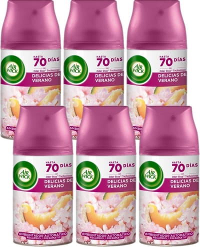 Air Wick - Luchtverfrisser - Navulling - Zalige Zomer - 250ml x 6