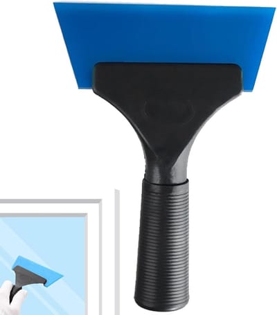 Glaswasser Raamtrekker - Schoonmaak Tool - Vlekkeloos Schoonmaken - Ergonomisch Handvat - 14 x 13 cm - Blauw