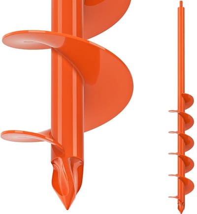 Auger Boor voor het Graven van Postgaten, 81 x 9cm, Ideaal voor Planten, Tuinieren en Hekken met 10mm Hex Aansluiting