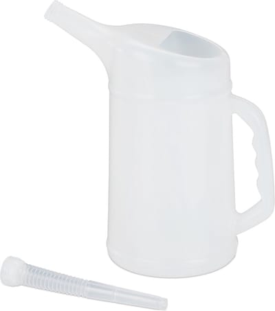 oliekan - 2 liter - flexibele tuit - auto - kunststof - wit