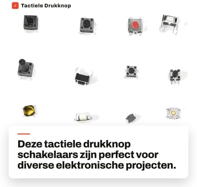 Dailygoods - Tactiele Drukknop Schakelaar Assortiment (125 stuks)