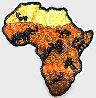 Patchy® – Afrika Strijkpatch - Strijkapplicatie - Strijkembleem - Badge - Patches
