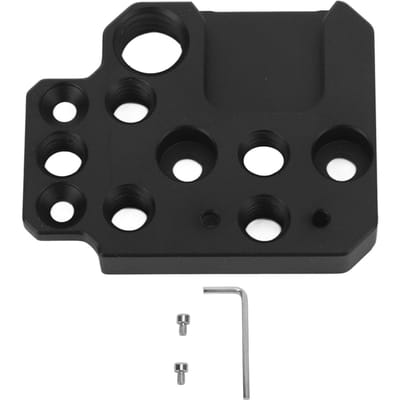 Plaque à dégagement rapide en alliage d'aluminium pour stabilisateur de caméra, base de montage extensible avec 14 à 38 pouces black