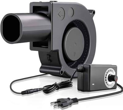 Thijox - Radiale Ventilator 240V met Snelheidsregelaar - Verstelbare AC Blowerventilator 97mm voor Kachels, Grill, BBQ en Picknick