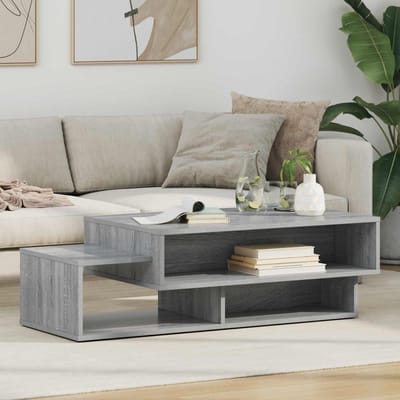 vidaXL - Salontafel - Grijs - Sonoma - 105 - x - 50 - x - 32,5 - cm - Bewerkt - hout