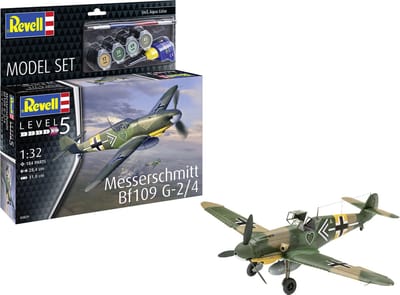 Revell Modelbouwpakket Vliegtuigen - 63829 Messerschmitt Bf109G-2/4 - Propeller Vliegtuig - Model Set Plastic - 1:32 - Modelbouw