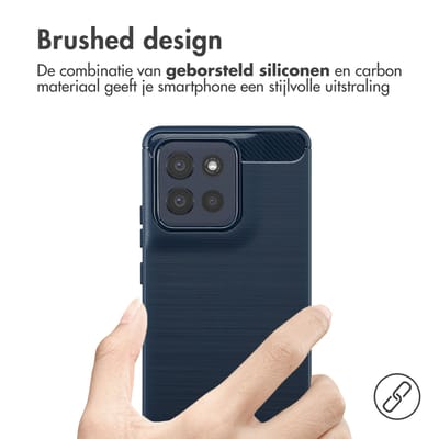imoshion Hoesje - Geschikt voor Motorola Moto G86 - Brushed Backcover - Donkerblauw