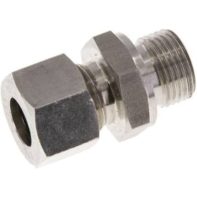 M18x1.5 Buitendraad x 12L RVS Rechte Snijring Koppeling 315 Bar DIN 2353 - FL2S-MC-ST-M18-12-L