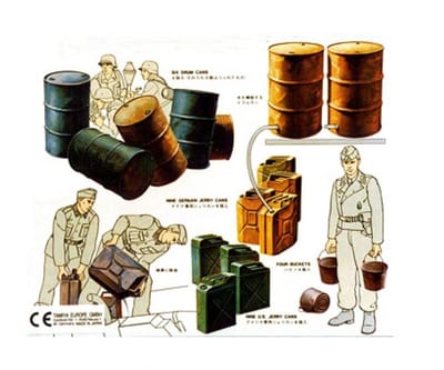 Tamiya Modelbouwpakket Militaire voertuigen - 35026 Jerrycans and Drums Plastic - 1:35 - Modelbouw