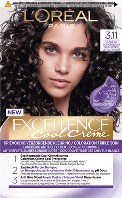 6x L'Oréal Excellence Cool Cream 3.11 - Ultra Ash Donkerbruin