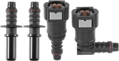 Dailygoods- Slang Connector 9,89mm naar 10,5mm - Brandstofleiding - Hoogwaardig Nylon - Duurzaam - Snelwisselaansluiting - Inclusief O-ring - Brandstofconnector