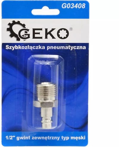 GEKO Male plug - 1/2 inch - Externe schroefdraad - Voor water- en luchtleidingen