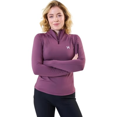 Ritssluiting paardrijdshirt voor dames Horseware Stride