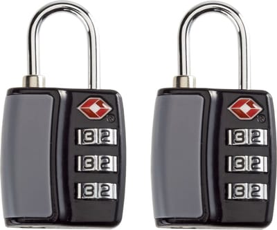 Kofferslot - TSA Reisslot - Hangslot - Kluisje - Fitness - Locker - 2 stuks - 3 Cijferig - Zwart