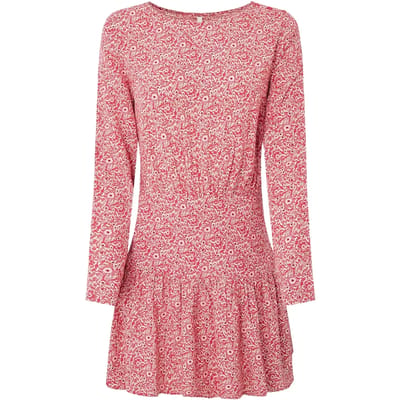 Pepe Jeans Britney Korte Jurk Met Lange Mouwen Rood M Vrouw