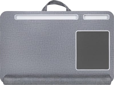 QUVIO Laptop schoottafel met muismat / Schootkussen / Laptray /  Laptopkussen / Laptopstandaard / Laptop standaard / Laptop tafel / Laptoptafel - Grijs