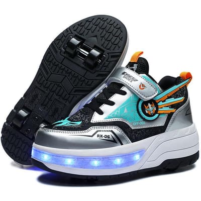 Vierwiel Wegloop Schoenen Kinderen Rollerblades Jongens Lichtgevende Wiel Schoenen Meisjes Skates 42