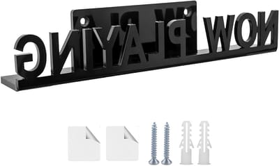 Vinyl Platenhouder voor Wandmontage, Houten Platenstandaard en Acryl Display voor Verzamelingen en Decoratie