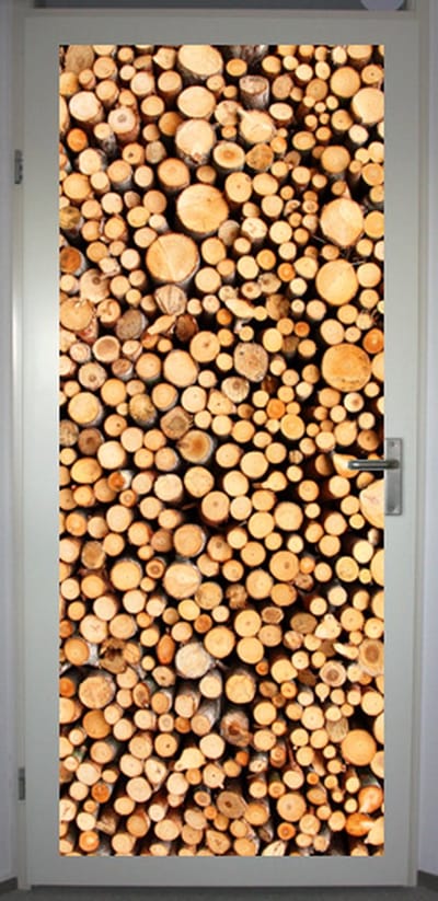 Deurposter 'Hout 1' - deursticker 75x195 cm