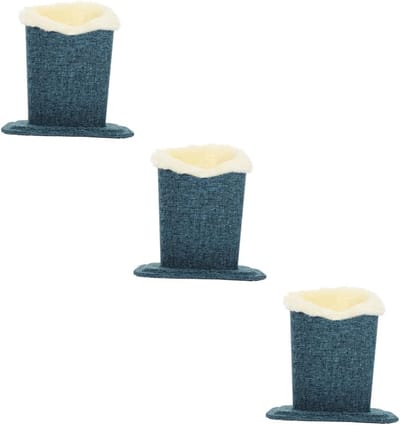 Brillenhouder Set - Optische Frame Stand - Bureau Organisatie - Pluche Voering - 12.5x11.7x8cm - Marineblauw