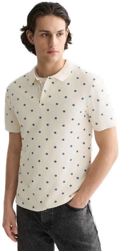 Scotch & Soda 183607 Regular Fit Korte Mouw Poloshirt Beige S Man