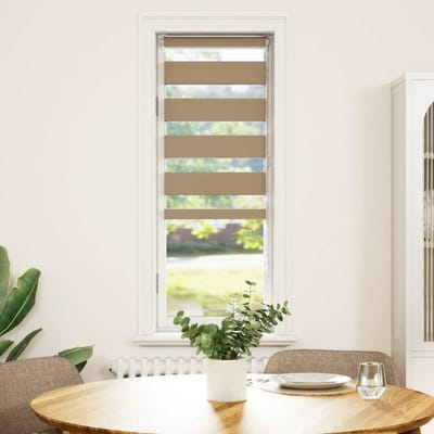 vidaXL - Zebra - Blind - 40x150 - cm - stofbreedte - 35,9 - cm - polyester - zandbruin