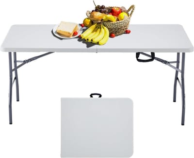 Klaptafel 15 meter - Opvouwbare tafel - Feest en camping - In hoogte verstelbaar - 152 x 75 cm
