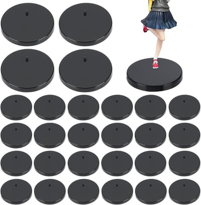 40 Stuks Figuren Displayhouders van Plastic 4.8 cm Zwart - Perfect voor Modelbouw, Poppen en Verzameling