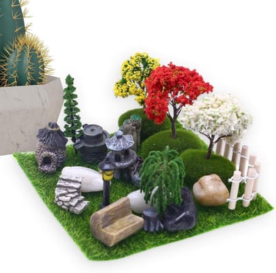Nep Gras Decoratie - Miniatuur Figuur Kunstgras - Miniatuur Tuin Aanleggen - Realistische Vormgeving