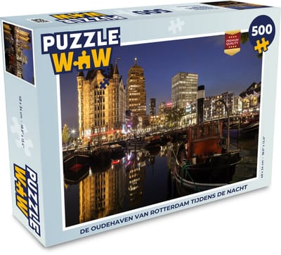 Puzzel Rotterdam - Haven - Licht - Legpuzzel - Puzzel 500 stukjes