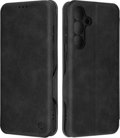 Hoesje geschikt voor Samsung Galaxy S24 FE - Techsuit Safe+ Book Wallet Case - Zwart