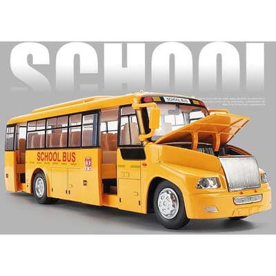 1/32 Legering Amerikaanse Schoolbus Model Diecasts Metaal Speelgoed Student Bus Auto Voertuigen Model Simulatie Geluid En Licht Kinderen Cadeaus white
