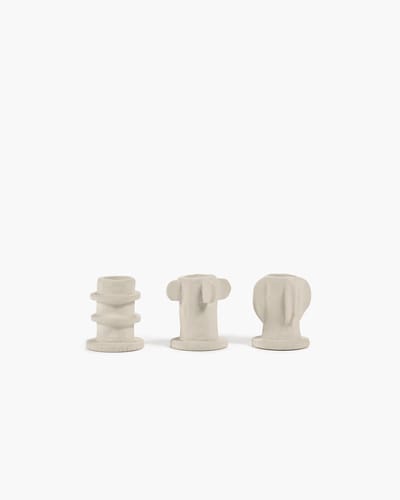 Serax - Marie Michielssen Marie - Kandelaar - Beige - 5 Ø - H 6,5cm - 3 stuks