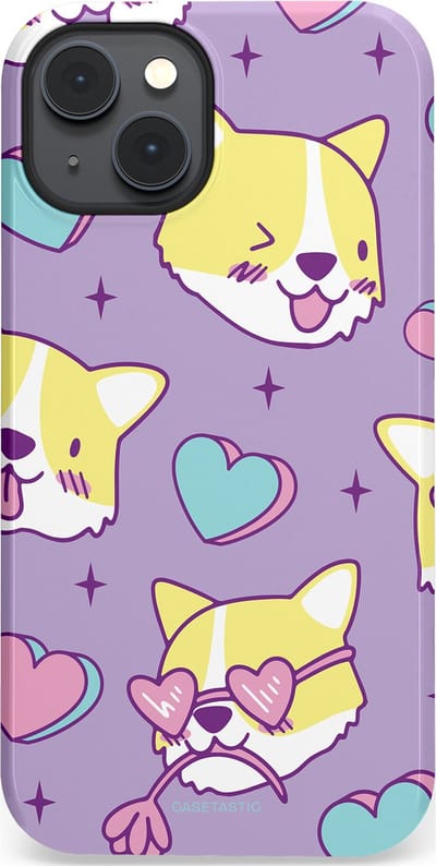 Casetastic Hoesje Geschikt voor Apple iPhone 14 Plus Magsafe - Stijlvolle Beschermende Duo-layer Case - Liefde is een Corgi