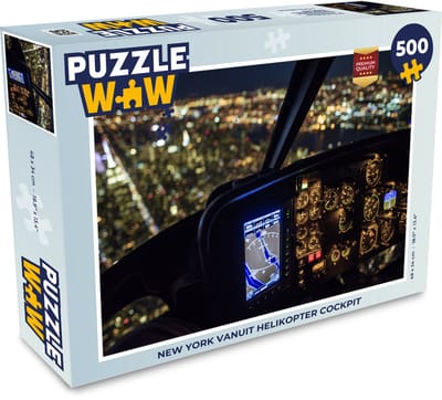 Puzzel New York vanuit helikopter cockpit - Legpuzzel - Puzzel 500 stukjes
