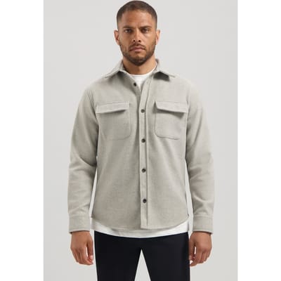 Dstrezzed Ds-ulrik Overshirt Ghost Grey Größe: XXL | Leichte Jacken Outlet | Herren | Grau