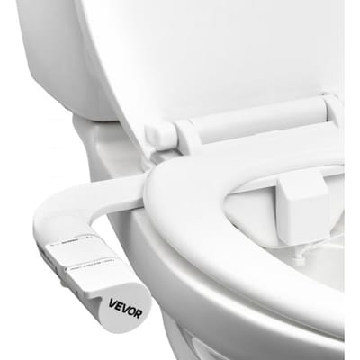 VEVOR Bidet Toiletbevestiging Zelfreinigende Toiletbrilbevestiging met 2 Intrekbare Sproeiers & Verstelbare Waterdruk & Dubbele Knop (Handgreepstijl), Eenvoudig Te Installeren Koudwatersproeier