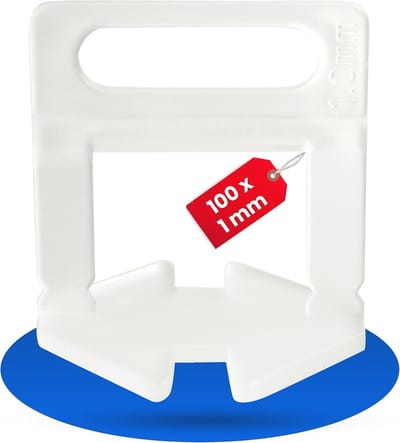 Tegelnivelleringssysteem voor Perfecte Voegafstanden - 100 Stuks - Voor 1 mm Voegbreedte en Tegelhoogte 3-15 mm