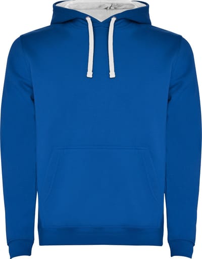 Roly Kids´ Urban Hooded Sweatshirt RY1067K - Royal Blue 05/White 01 - 7/8 years