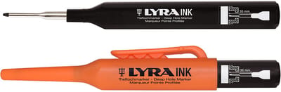 Lyra Merkstift Voor Diepe Gaten - Zwart Met Houder - 1 Stuks