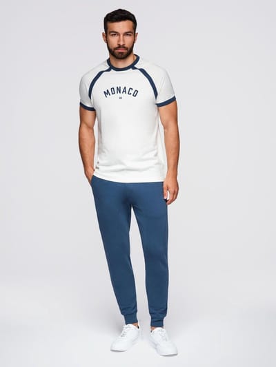 OMBRE Broek - Regular Fit - Katoen - Effen Donkerblauw XL