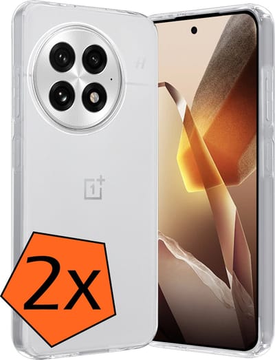 Hoes - 2 Stuks - Geschikt voor OnePlus 13 - Sterk & Shockproof - Case Siliconen - Back Cover - Telefoon Hoes - Transparant