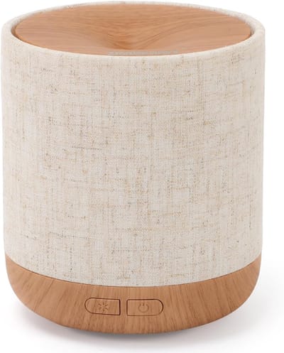 Thijox - Etherische Olieverspreider 200 ml met Stofhoes en Nachtlamp | Ultrasone Geurverspreider en Luchtbevochtiger | Decoratieve Kamerset voor Slaap