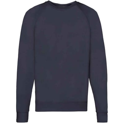 Fruit of the Loom Unisex Lichtgewicht Raglan Sweatshirt voor volwassenen (Deep Navy)