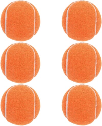 Hondenballen Set - Speelballen Puppy - Apporteerspel Binnen - Bijtbestendig Rubber - 6 stuks - Oranje