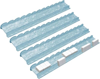 Mahjong Tegelhouders - Spelstangen Mahjong - Mahjong Spelen - Magnetische Schuivers - 508 cm - Schelp Blauw