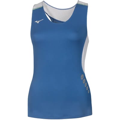 Mizuno Premium Jpn Mouwloos T-shirt Blauw S Vrouw