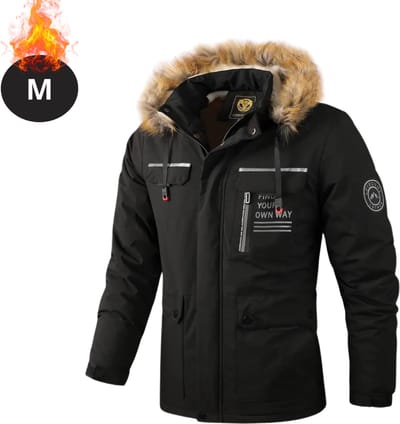 Livano Winterjas - Parka - Heren - Winter - Jas - Volwassen - Stijlvol - Met Capuchon - Gewatteerde Jas - Zwart - M