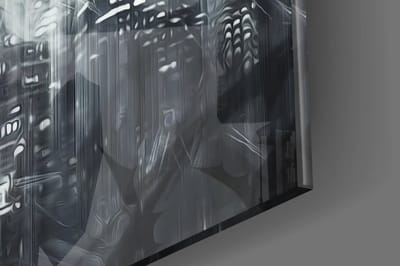 Glasschilderij - Batman - Moderne Kunst - Woonkamer - Slaapkamer - 72x46 cm