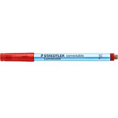 Foliemarkeringen Staedtler Lumocolor® corrigeerbaar 305, lijndikte F, droog afneembaar, 10 st., rood